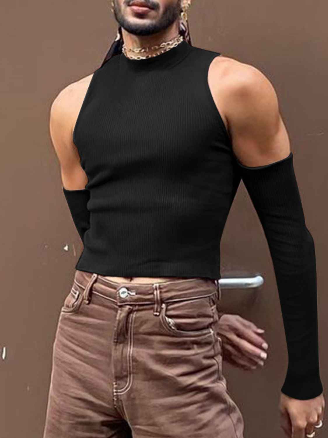 Men's Cold Shoulder Long-Sleeve Tank - Damned Threads